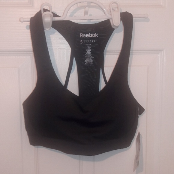 Reebok Other - Reebok black mesh back racetrack sport bra